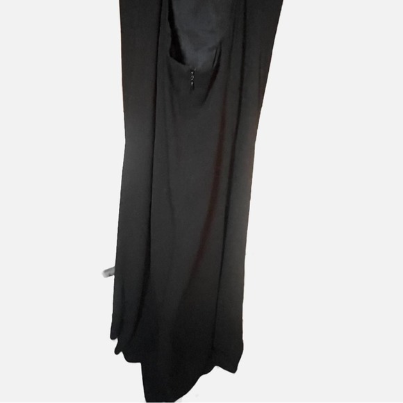 Catherine Curtis vintage classic black floor length halter formalwear size 10 - Picture 4 of 9